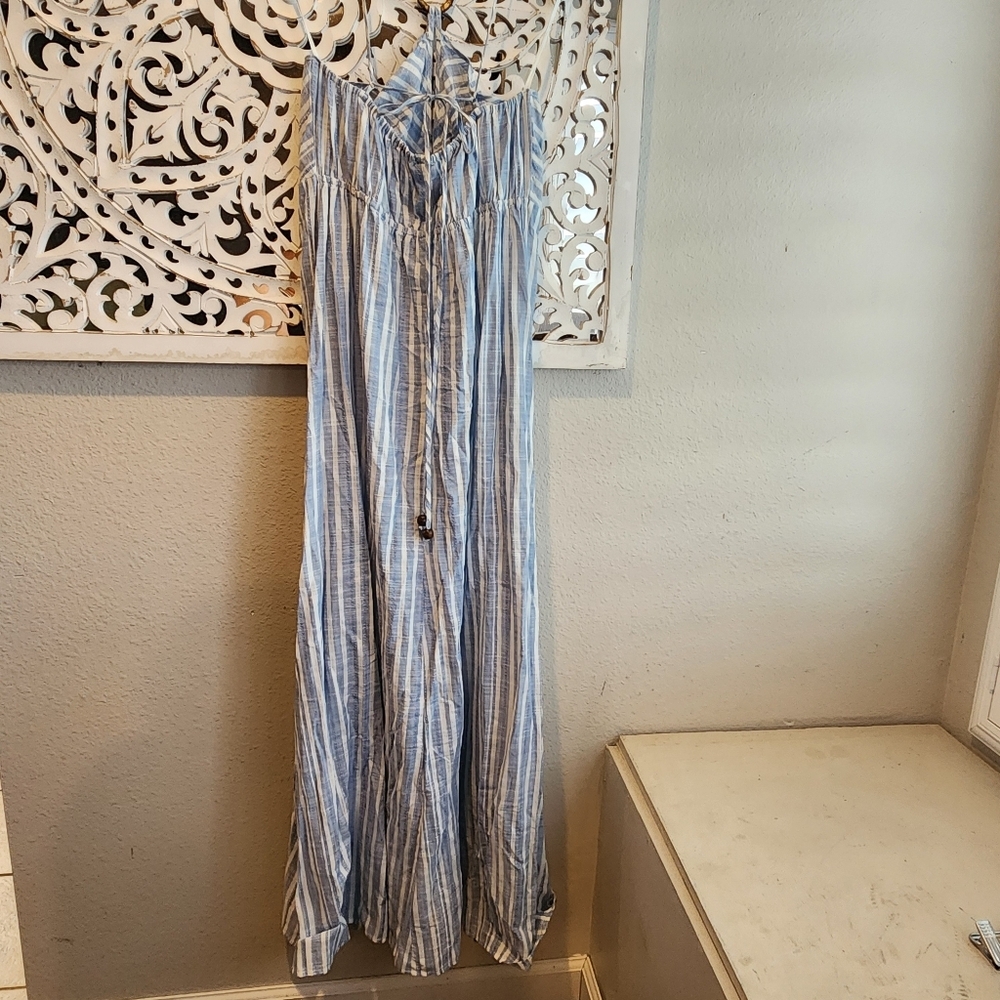 EVERYDAY RITUAL PAIGE MAXI DRESS RODANTHE STRIPE ADJUSTABLE STRAPS WOMENS LARGE - Picture 5 of 15